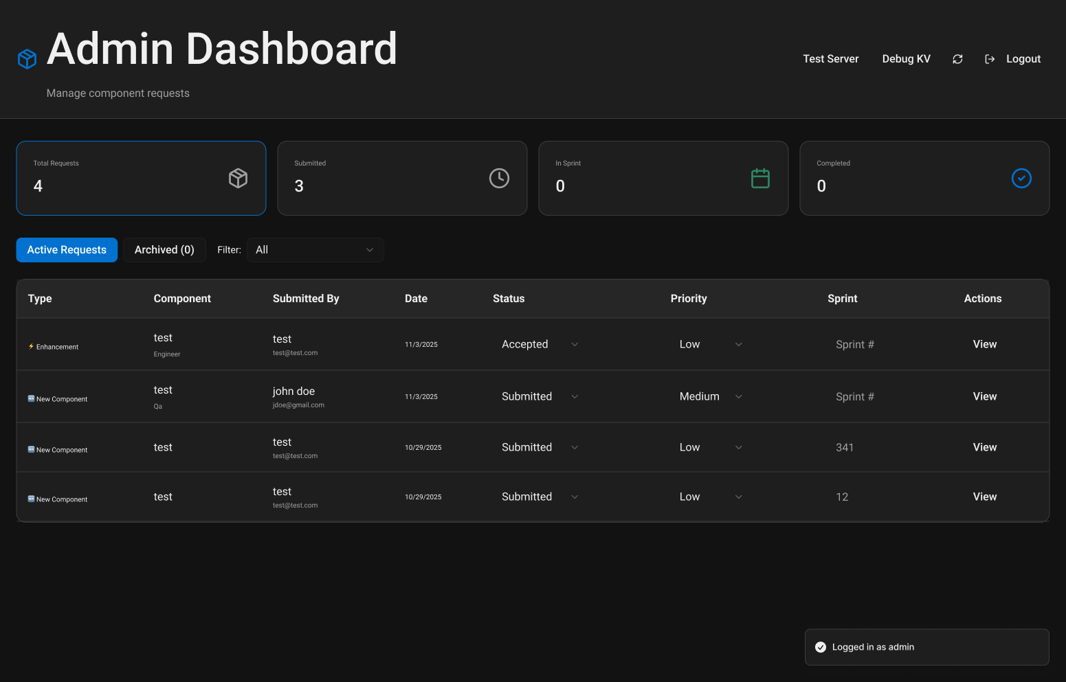 Design System Request Form
